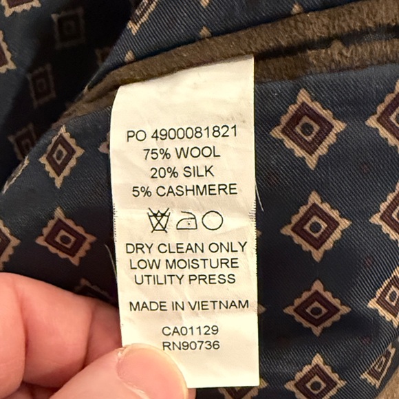 Lauren Ralph Lauren Men’s Tan Wool Silk Cashmere Blazer Sport Coat Size 42R - Picture 3 of 14